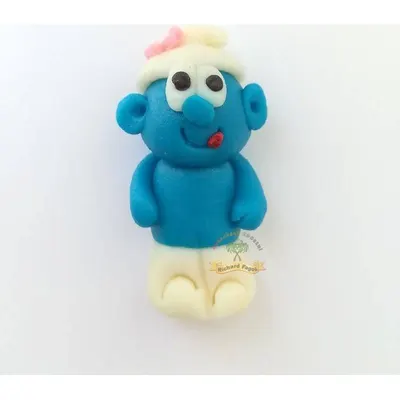 Figurka Šmoula z kokosové hmoty na dort od značky Fagoš, 30 g, velikost 2 x 6 cm