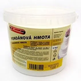 Fondánová hmota Kovandovi o hmotnosti 4 kg vhodná na potahování dortů a zdobení cukrářských výrobků