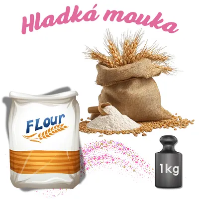 Pšeničná mouka hladká světlá GoodMills v balení 1 kg vhodná k pečení