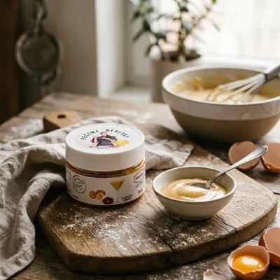 Ochucovací pasta IRCA Joypaste s příchutí vaječného likéru v tubě 200 g pro krémy a těsta