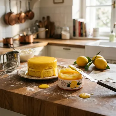 Zrcadlová lesklá citronová poleva IRCA na dorty a zákusky pro vytvoření hladkého lesku, balení 250 g