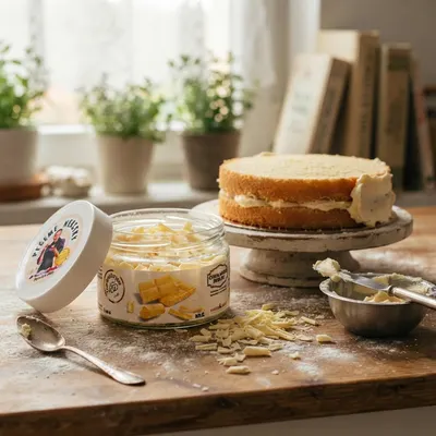 Bílé čokoládové hobliny na dort, jemná dekorace z kvalitní bílé čokolády od značky 4Cake