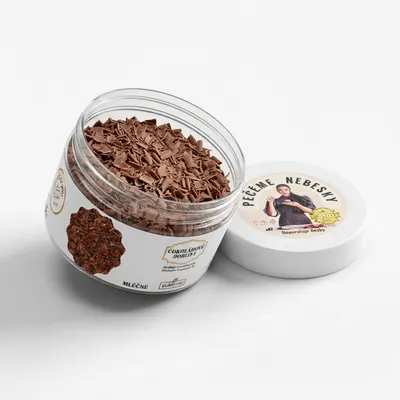 Mléčné čokoládové hobliny 4Cake na zdobení dortů a dezertů, balení 60 g