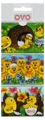 Smršťovací košilky OVO s motivem kuřátek na zdobení velikonočních vajíček, balení 9 ks
