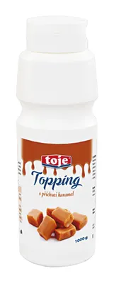 Karamelový topping toje o hmotnosti 1 kg, vhodný na zmrzlinu, dezerty a dorty