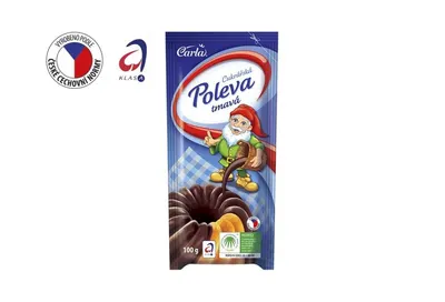 Tmavá čokoládová poleva Carla v sáčku 100 g pro polévání dortů, bábovek a zdobení cukrářských výrobků