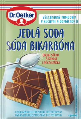 Jedlá soda Dr. Oetker v balení 15 g k nakypření perníčků, medových a kakaových těst