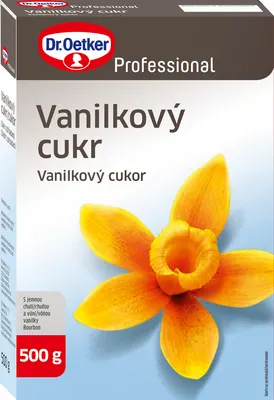Vanilkový cukr Dr. Oetker v balení 500 g pro pečení a dochucení sladkých dezertů
