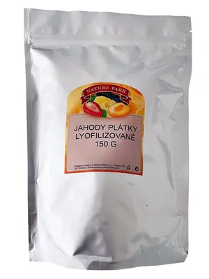 Lyofilizované jahodové plátky k zdobení a pečení v balení 150 g