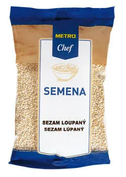 Loupaný sezam METRO Chef v balení 250 g vhodný k posypu pečiva i do těst