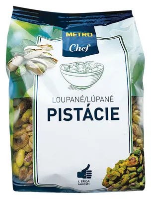 Loupané pistácie METRO Chef v balení 500 g vhodné na pečení a zdobení dortů, krémů a dezertů