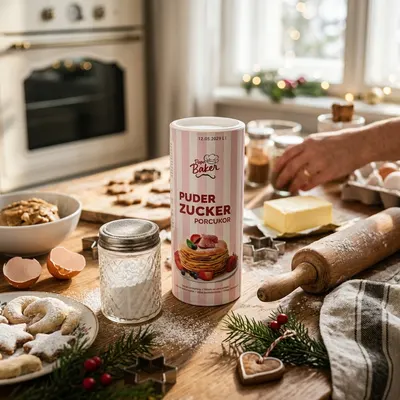 Jemný moučkový cukr Papa Baker v praktické cukřence na poprašování a pečení
