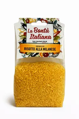 Italské rizoto Milanese s šafránem a rýží, balení 275 g, vhodné k rychlé přípravě italského pokrmu