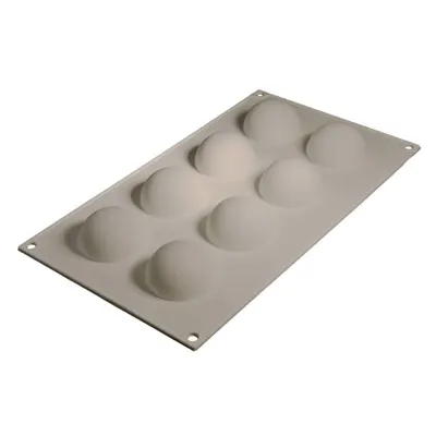Silikonová forma Cesil s osmi polokoulemi o průměru 5 cm na semifreddo, bavarois a zmrzlinu