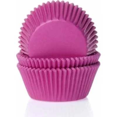 Růžové papírové košíčky na muffiny House of Marie, balení 50 kusů pro pečení muffinů a cupcakes