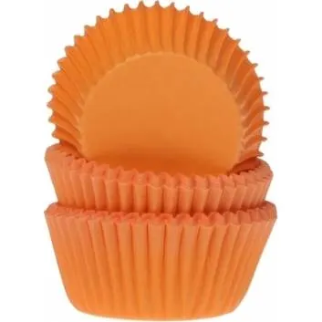 Oranžové papírové košíčky na muffiny, 50 kusů, na pečení halloweenských dortíků a muffinů