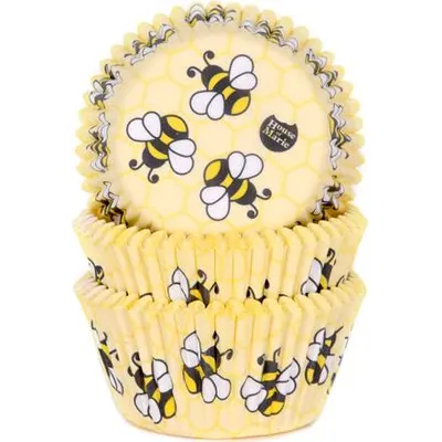 Papírové košíčky na muffiny s motivem včelek, rozměr 50 x 33 mm, značky House of Marie
