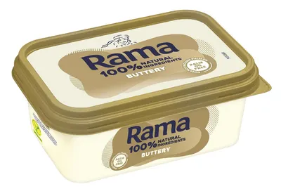 Rama máslová roztíratelný tuk v balení 225 g vhodný do těsta a polev