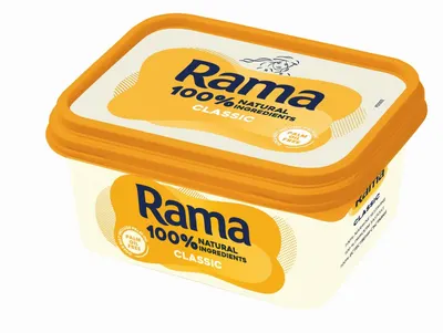 Rostlinný tuk Rama Classic v chlazeném balení o hmotnosti 950 g vhodný na pečení, vaření i namazání pečiva