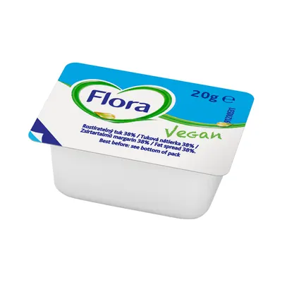 Rostlinný roztíratelný tuk Flora Profi Mini v jednoporcových miskách po 20 g pro snídaně a pohoštění