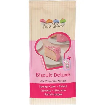 Směs na korpus dortu FunCakes Deluxe v balení 500 g pro přípravu nadýchaného piškotového základu