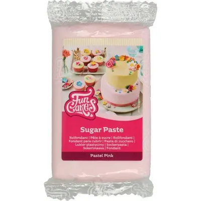 Potahovací hmota FunCakes v pastelově růžové barvě, 250 g, určená k potahování a modelování dortů