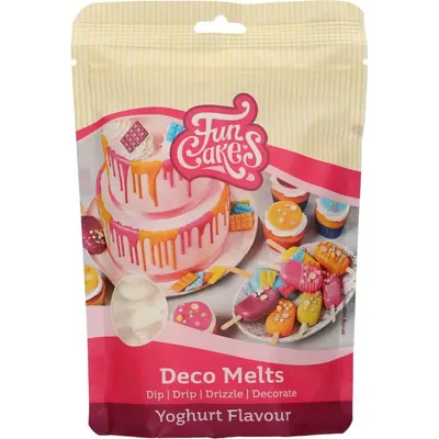 Snadno rozpustná jogurtová poleva v peckách FunCakes 250 g