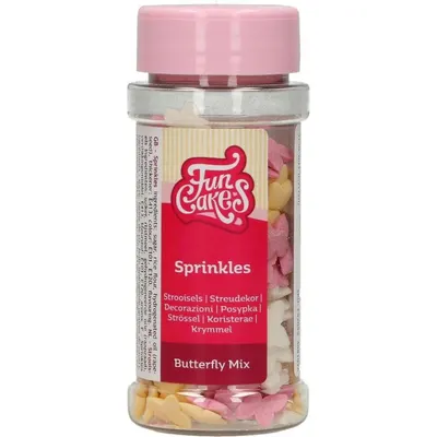 Cukrové zdobení ve tvaru barevných motýlků FunCakes o hmotnosti 50 g na dorty a cukrářské výrobky