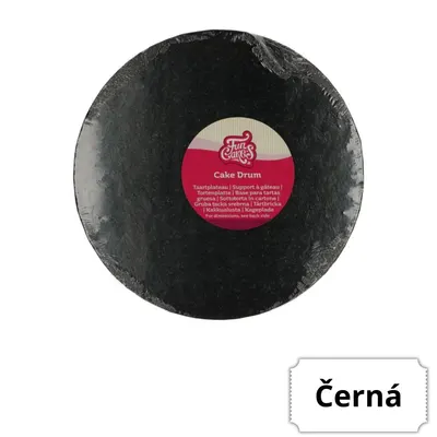 Dortová podložka kulatá černá 30 cm, 12 mm