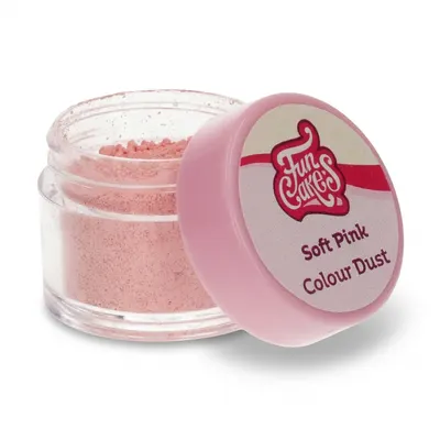 Prachová jedlá barva FunCakes v odstínu Soft Pink pro stínování a zdobení dortů a cukrářských výrobků
