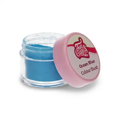 Prachová barva FunCakes v odstínu Ocean Blue pro zdobení dortů a cukrářských výrobků