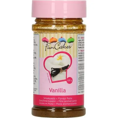 Ochucovací vanilková pasta FunCakes v balení 100 g pro ochucení těst, krémů a zmrzliny