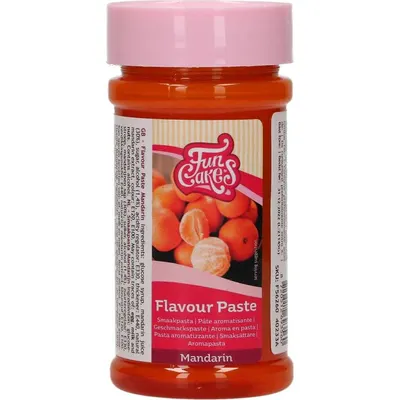 Ochucovací pasta FunCakes s mandarinkovou příchutí v kelímku 120 g pro dochucení dortů a krémů