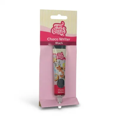 Černá čokoládová zdobicí tužka FunCakes o hmotnosti 25 g pro kreslení nápisů a jemných kontur na dorty a sušenky