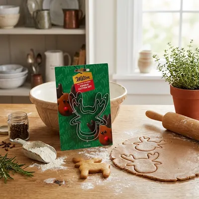 Sada tří nerezových vykrajovátek ve tvaru soba od značky Wilton na vánoční cukroví