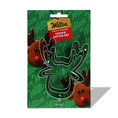 Sada tří nerezových vykrajovátek ve tvaru soba od značky Wilton na vánoční cukroví