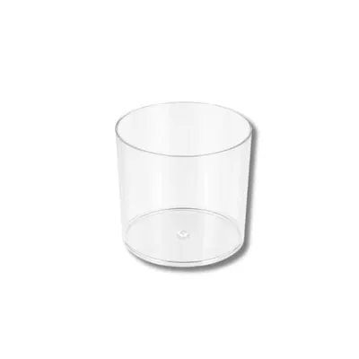 Průhledný plastový kelímek o objemu 60 ml pro servírování dezertů a pudinků