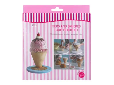 Separační stojánek Cake Masters pro převislé dorty s platformami o průměrech 100, 152 a 250 mm