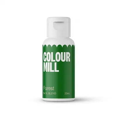 Tekutá olejová barva Colour Mill v odstínu lesní zelené o objemu 20 ml pro barvení krémů a dortů