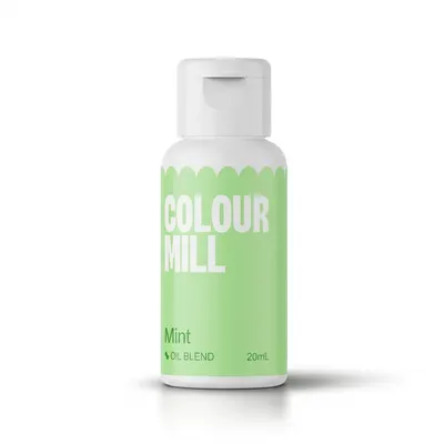 Tekutá olejová barva Colour Mill v mintově zelené barvě, 20 ml, na barvení čokolády, másla a krémů