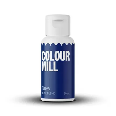 Tekutá olejová barva Colour Mill v odstínu námořnická modrá pro barvení krémů a čokolády