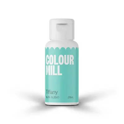 Tekutá olejová barva Colour Mill v světle tyrkysovém odstínu tiffany pro barvení máslového krému a čokoládových polev