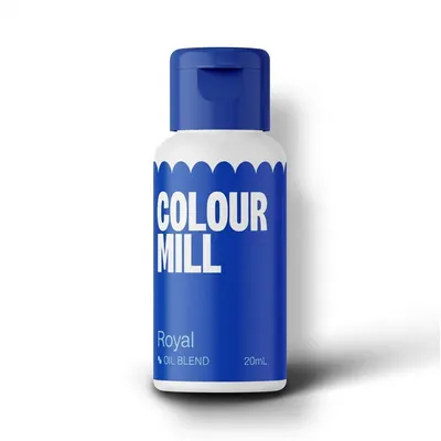 Tekutá olejová barva Colour Mill v tmavě modrém odstínu royal blue pro obarvení krémů, čokolády a těsta