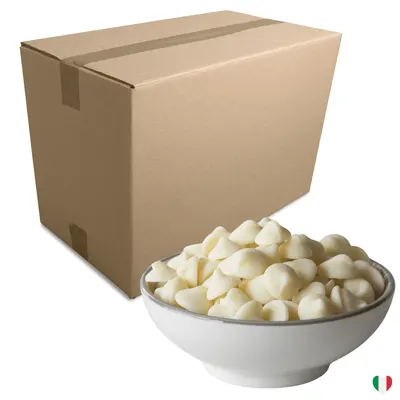 Bílá mléčná poleva Master Martini Caribe v gastro balení 20 kg pro cukrářskou výrobu