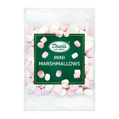 Mini marshmallows Diana v balení 100 g k zdobení dortů, cupcakes a horké čokolády