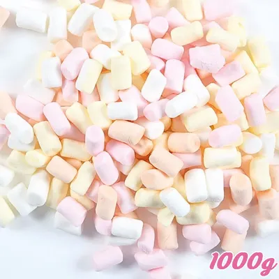 Mini marshmallow v pastelových barvách na zdobení dortů a dezertů, balení 1 kg