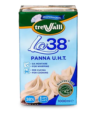 Smetana 38% UHT Panna v tetra pak balení o objemu 1 litr vhodná na šlehání do dortů a dezertů