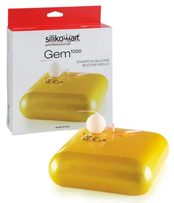 Silikonová forma se zaobleným čtvercovým tvarem o objemu 1000 ml pro pečení a zmrzlinové dezerty