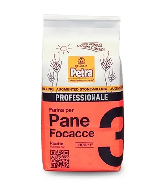 Pšeničná mouka typu 1 Petra určená na pizzu, focaccia a chleby, balení 1 kg