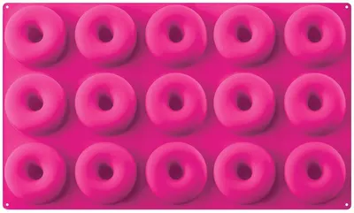 Silikonová forma Alvarak na mini donuty o průměru 4,5 cm pro pečení v troubě i přípravu dezertů